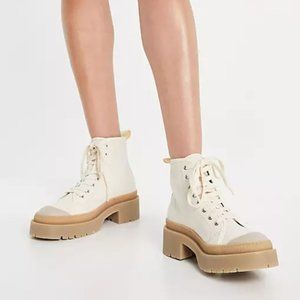 & Other Stories canvas boots with a chunky rubber sole